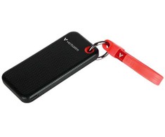 Kietasis diskas SSD Zewnętrzny Verbatim Pocket SSD Juodas/Raudona, 32192, 1000GB, raudona, M.2, zawiera kabelis USB C, USB-C