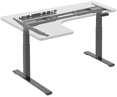 Neutralle Powerton ERGO EDGE kampinis stalo rėmas su elektriniu reguliavimu, keliamoji galia 125 kg, juoda