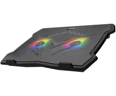 Stojak pod notebook, CP2020, su pašvietimu, su wiatrakiem, juoda, Meetion