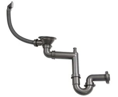 „StrongSinks“ plastikinis kriauklės sifonas, 40 mm, 220–460 mm, baltas, EOL