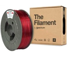 Spectrum 3D siūlas, PETG, 1,75 mm, 1000 g, TF-24028, skaidrus raudonas