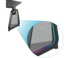 Žaidimų stalas Ultradesk Booster Gaming Desk, Glass LED RGB, Juodas