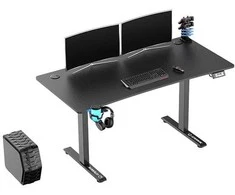 ULTRADESK LEVEL V2 žaidimų stalas, 140x68cm, 72-117cm, elektra reguliuojamas, be paminkštinimo