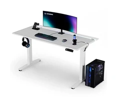 ULTRADESK Biurko dla gracza VORTEX, 140,5x70cm, 72-122cm, balta