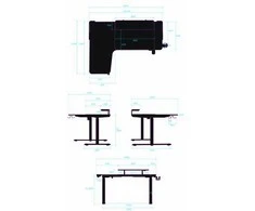 Reguliuojamo aukščio kampinis žaidimų stalas Ultradesk Winger LED RGB, Juodos spalvos