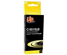 Suderinamas su „UPrint“ rašalo kasetė / CLI551BK XL, C-551XLB, juoda, 11 ml, didelės talpos
