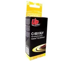 Su UPrint suderinamas rašalas / rašalas su CLI551Y XL, C-551XLY, geltona, 695s, 11ml, didelės talpos