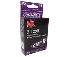 UPrint kompatybilny ink / tusz su LC-123BK, B-123B, juodas, 600s, 17ml
