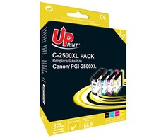 „UPrint“ suderinamas rašalas su PGI 2500XL, C-2500XL BK/C/M/Y PACK, juodas/žydras/rausvas/geltonas, 75+3x21ml