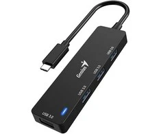 USB (3.0) hub 4-port, UH-400, juoda, Genius