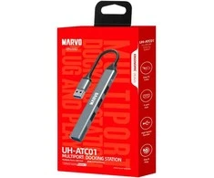 USB (3.0) hub 4-port, UH-ATC01, metalowy, Marvo, EOL
