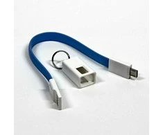 Lama Plus USB laidas (2.0), USB A M - microUSB (M), 0.2m, mėlyna, raktų pakabukas, EOL