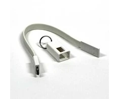 Lama Plus USB laidas (2.0), USB A M - microUSB (M), 0.2m, balta, raktų pakabukas, EOL