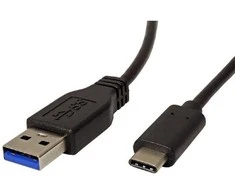 Neutralle USB kabelis (3.1), USB A M - USB C (M), 0.5m, apvalus, juoda, plastikas bag, EOL