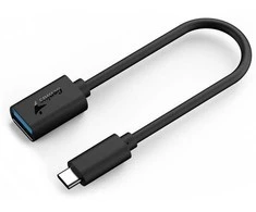 Genius USB adapteris USB sumažinimas, (3.0), USB C (M) - USB A F, juodas, USB 3.0, iki 5 Gbps