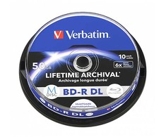 VERBATIM M-Disc BD-R DL 6X 50GB Inkjet Printable 10 Pack Spindle