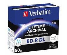 Verbatim BD-R DL, LIFETIME ARCHIVAL, 50GB, jewel case, 43846, 6x, Opakowanie 5 vnt