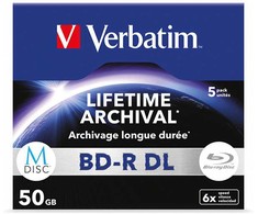 Verbatim BD-R DL, LIFETIME ARCHIVAL, 50GB, jewel case, 43846, 6x, Opakowanie 5 vnt