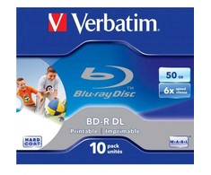 Verbatim BD-R, Dual Layer Printable, 50GB, jewel box, 43735, 6x, cena za 1 sztukę