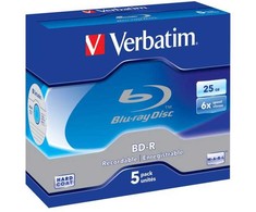 „Verbatim BD-R“, vieno sluoksnio, 25 GB, dėžutėje, 43715, 6 vnt., 5 vnt. pakuotė, duomenų archyvavimui