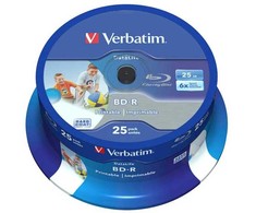 Verbatim BD-R SL, Hard Coat protective layer 25GB, spindle, 43811, 6x, 25-pack, do archiwizacji danych