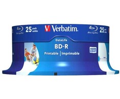 Verbatim BD-R SL, Hard Coat protective layer 25GB, spindle, 43811, 6x, 25-pack, do archiwizacji danych
