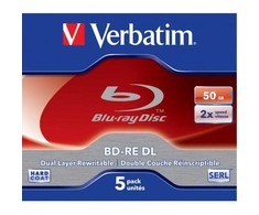 Verbatim BD-RE DL, jewel box, 43760, 2x, 5 vnt., do archiwizacji danych