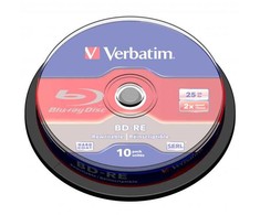 Verbatim BD-RE, Single Layer ScratchGuard Plus, 25GB, cake box, 43694, 2x, 10-pack, do archiwizacji danych
