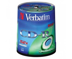 Verbatim CD-R, 43411, Extra Protection, 100-pack, 700MB, 52x, 80min., 12cm, bez możliwości nadruku, spindle, do archiwizacji danyc