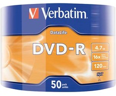 „Verbatim“ DVD-R, matinės sidabrinės spalvos, 43791, 4,7 GB, 16 kartų, įvyniojimas, 50 vnt. pakuotė, nespausdinamas, 12 cm, duomenų archyvavimui