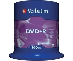 Verbatim DVD+R diskai, 16x, 4,7 GB, 100 vnt.