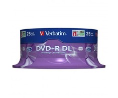 Verbatim DVD+R DL, Double Layer Matt Sidabrinis, 43757, 8.5GB, 8x, spindle, 25-pack, 12cm, do archiwizacji danych