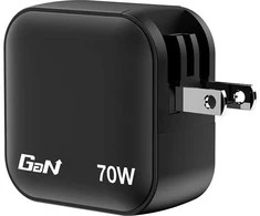 Verbatim, Įkroviklis GaN USB 3.0, USB C, pilka, 70W, wymienne antgaliai C,G,A
