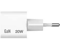Verbatim, Įkroviklis Mini GaN 1 x USB-C, balta, 20 W, do użytku w pomieszczeniach