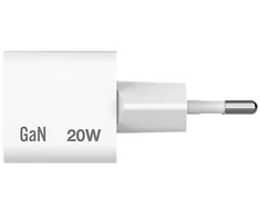 Verbatim, Įkroviklis Mini GaN 1 x USB-C, balta, 20 W, do użytku w pomieszczeniach