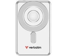 „Verbatim“, išorinė baterija, „Charge ,n“, „Go 2C“ su dviem laidais, 5 V, telefono įkrovimas, 32276, 5000 mAh, magnetinis laikiklis, sidabrinė