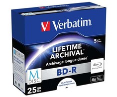 Verbatim M-DISC BD-R, Single layer Single layer/Injekt printable, 25GB, jewel box, 43823, 4x, 5-pack, do archiwizacji danych