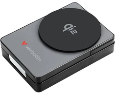 Verbatim, powerbank Charge ,n, Go Qi2, 5/9/12V, ładowanie telefonu, zegarka, Airpods, 32294, 5 000mAh, Mocowanie magnetyczne, szar