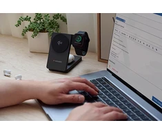 „Verbatim Charge ‘n’ Go Qi2 3-in-1“ magnetinė belaidė išorinė baterija, 10000 mAh, USB-C, Pilkas