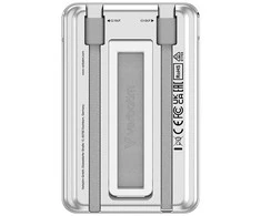 „Verbatim Charge ‘n’ Go 2C“ magnetinė belaidė išorinė baterija su stovu, 5000 mAh, 2 × USB-C, Sidabrinis
