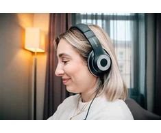 Verbatim TruSound ausinės su mikrofonu, przewodowa, juoda, kištukas ir play typ USB-C