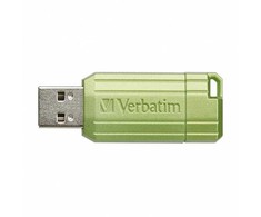 „Verbatim“ USB atmintinė, USB 2.0, 128 GB, Store,N,Go PinStripe, žalia, 49462, duomenų archyvavimui