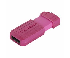Verbatim USB atmintinė, USB 2.0, 128GB, Store,N,Go PinStripe, rožinė, 49460, duomenų archyvavimui