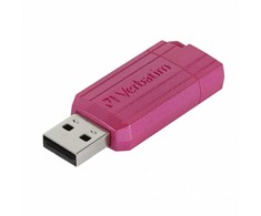 Verbatim USB atmintinė, USB 2.0, 128GB, Store,N,Go PinStripe, rožinė, 49460, duomenų archyvavimui