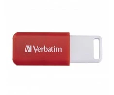 Verbatim USB flash disk, USB 2.0, 16GB, DataBar, raudona, 49453, do archiwizacji danych