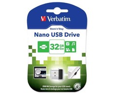 Verbatim USB atmintinė, USB 2.0, 32 GB, nano, Store N Stay, juoda, 98130, USB A