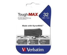 Verbatim USB flash disk, USB 2.0, 32GB, ToughMAX, juoda, 49331, USB A, kompozyt KyronMAX(tm)