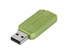 „Verbatim“ USB atmintinė, USB 2.0, 64 GB, Store,N,Go PinStripe, žalia, 49964, skirta duomenų archyvavimui