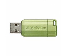 „Verbatim“ USB atmintinė, USB 2.0, 64 GB, Store,N,Go PinStripe, žalia, 49964, skirta duomenų archyvavimui