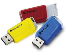 Verbatim USB flash disk, USB 3.0, 16GB, Store N Click, mix kolorów, 49306, USB A, su wysuwanym złączem. 3 vnt